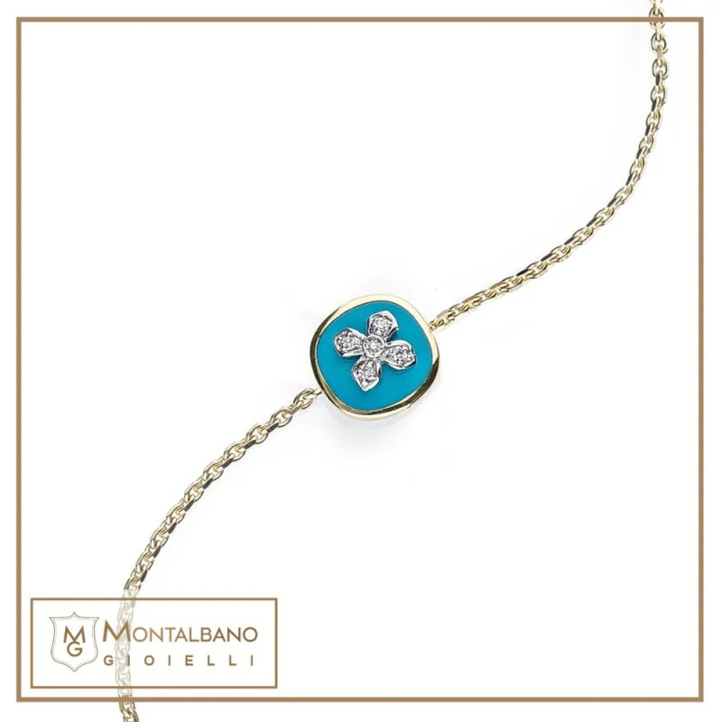 bracciale Allegra smalto con fiore medio